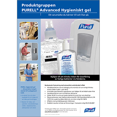 Produktgruppen PURELL® Advanced Hygieniskt gel