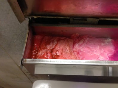pink bulk soap in dispenser
