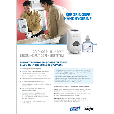 GOJO® og PURELL® TFX™ berøringsfrit dispensersystem