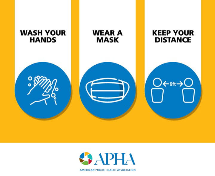 American Public Health Association 3-steps infographic