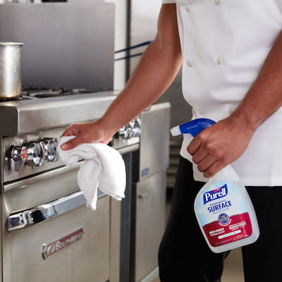 PURELL Foodservice Surface Sanitizer in kitchen